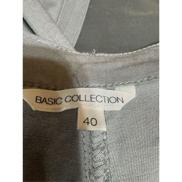 Comfort fit Women's gray mid rise straight leg pant size L/40 - Picture 7 of 8